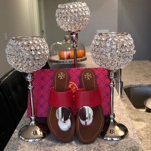 BNIB TORY BUTCH PATOS DISK CALF LEATHER SANDAL